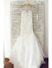 Strapless Ivory Organza Stunning Wedding Dress With Beaded Belt